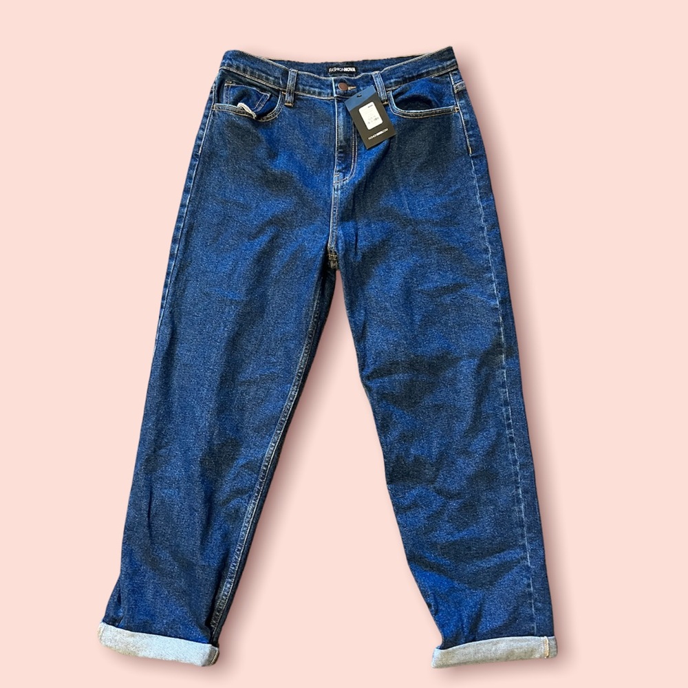 Fashion Nova - I Got It From My Mama Jeans - Dark Denim (Mom Jean W/ High waist)